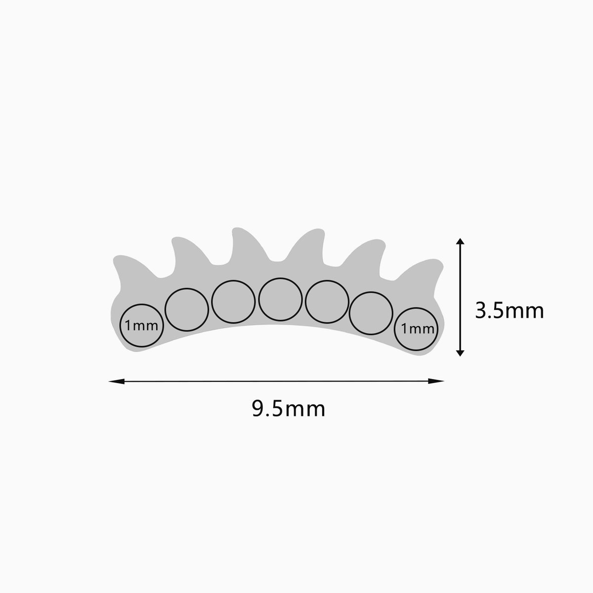 Titanium Threadless Spike Cluster Top