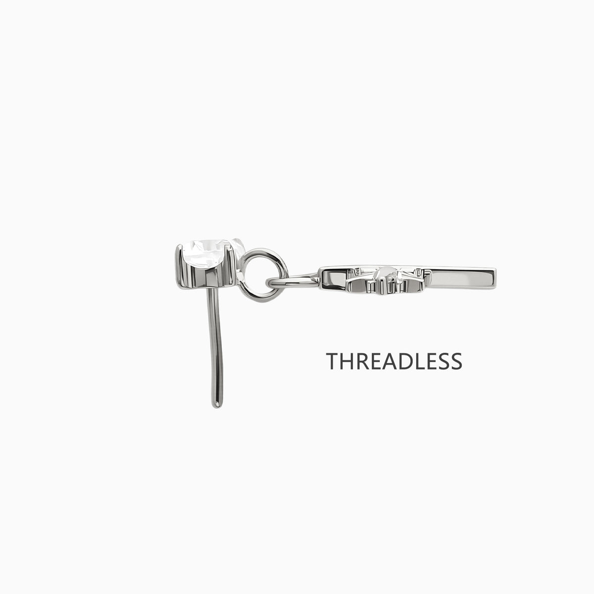 Titanium Threadless Dangle North Star Top