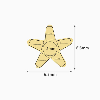 18Kt Gold PVD Titanium Threadless Baguette Star Cluster Top