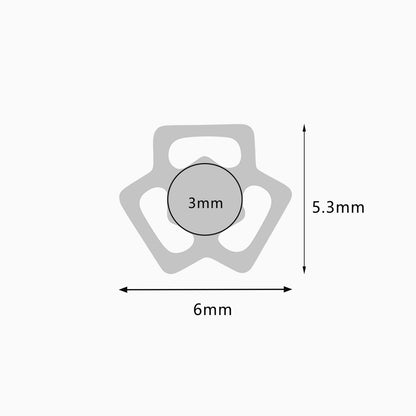 Titanium Threadless Open Triangle Gem Top