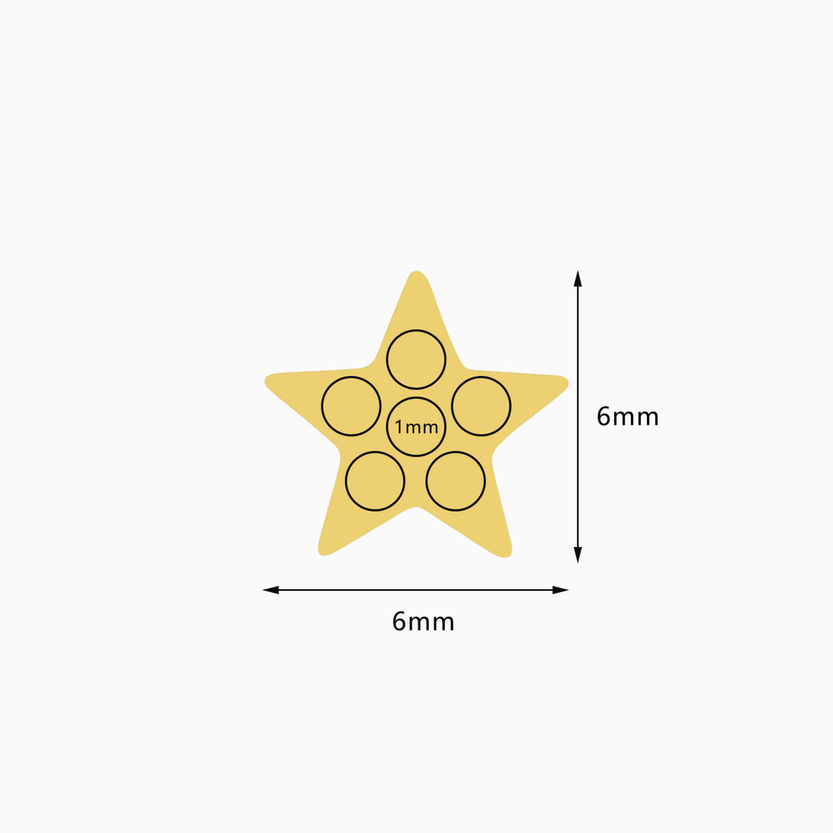 18K Gold PVD Titanium Internally Threaded CZ Star Top