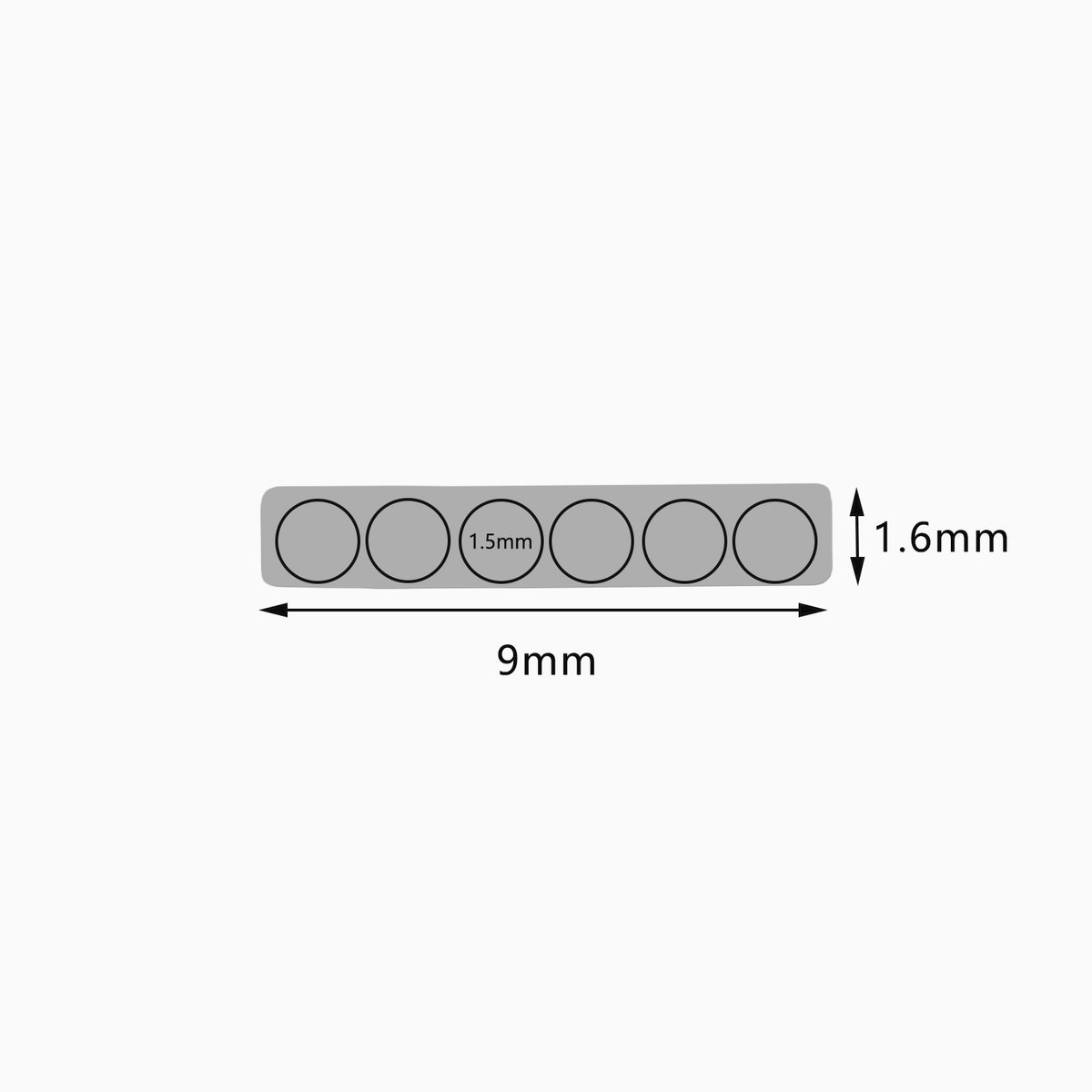 Titanium Threadless 6-Stone Bar Top