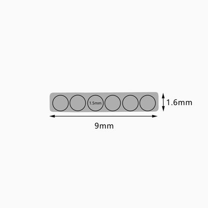 Titanium Threadless 6-Stone Bar Top