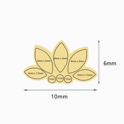 18Kt Gold PVD Titanium Threadless Marquise Crown Cluster Top.