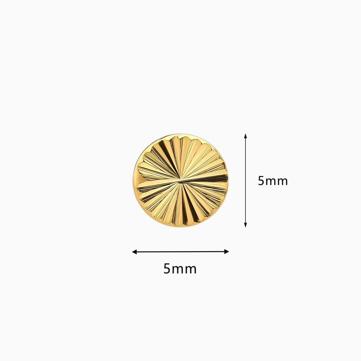 18Kt Gold PVD Titanium Threadless Sunburst Top