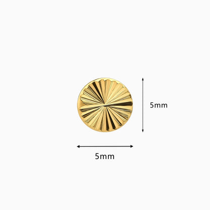 18Kt Gold PVD Titanium Threadless Sunburst Top