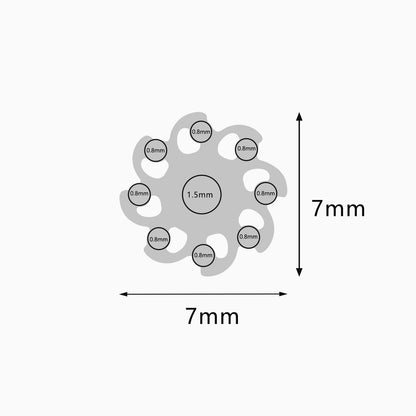 Titanium Threadless Swirl Cluster Top