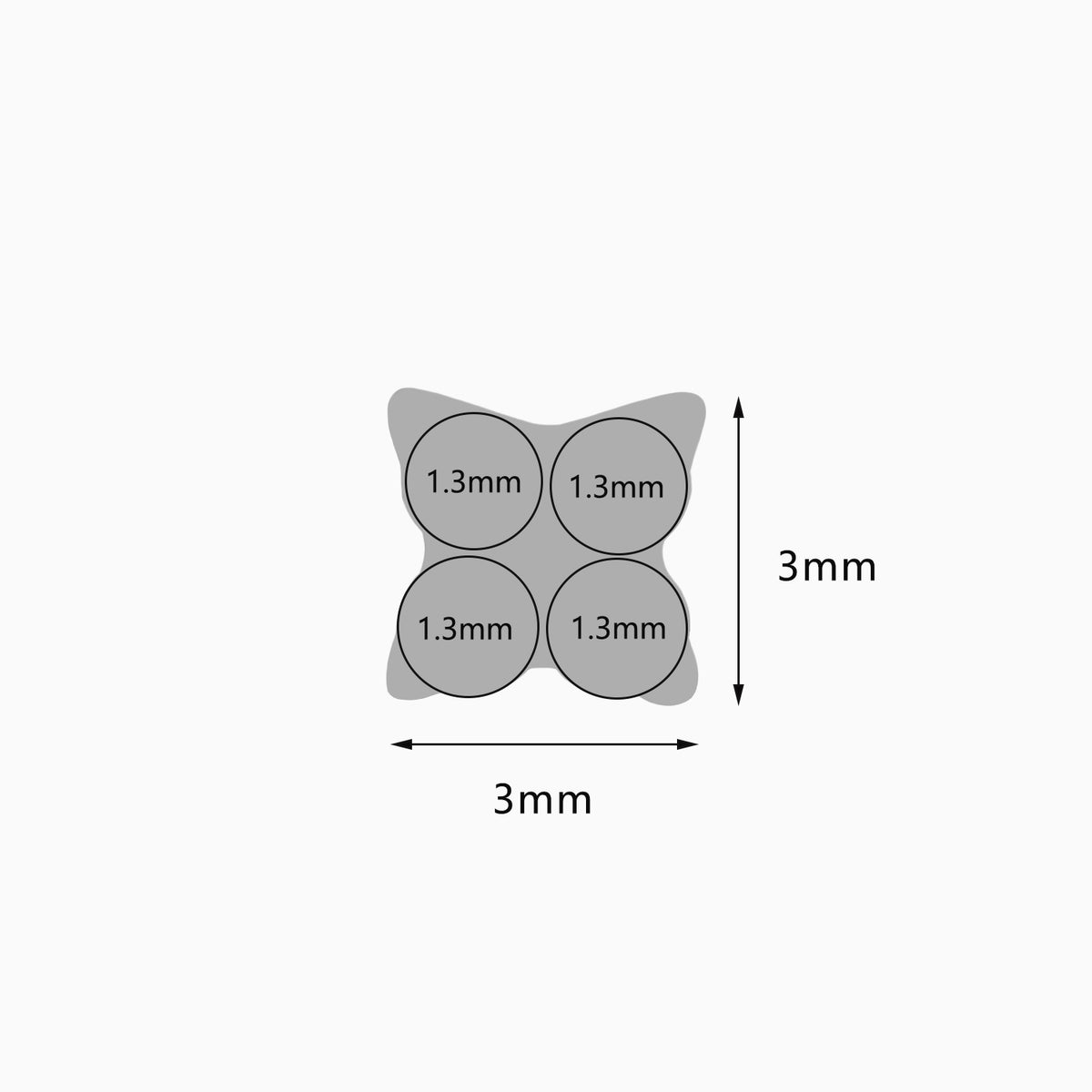 Titanium Internally Threaded 4-CZ Flower Top