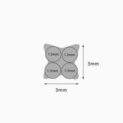 Titanium Internally Threaded 4-CZ Flower Top