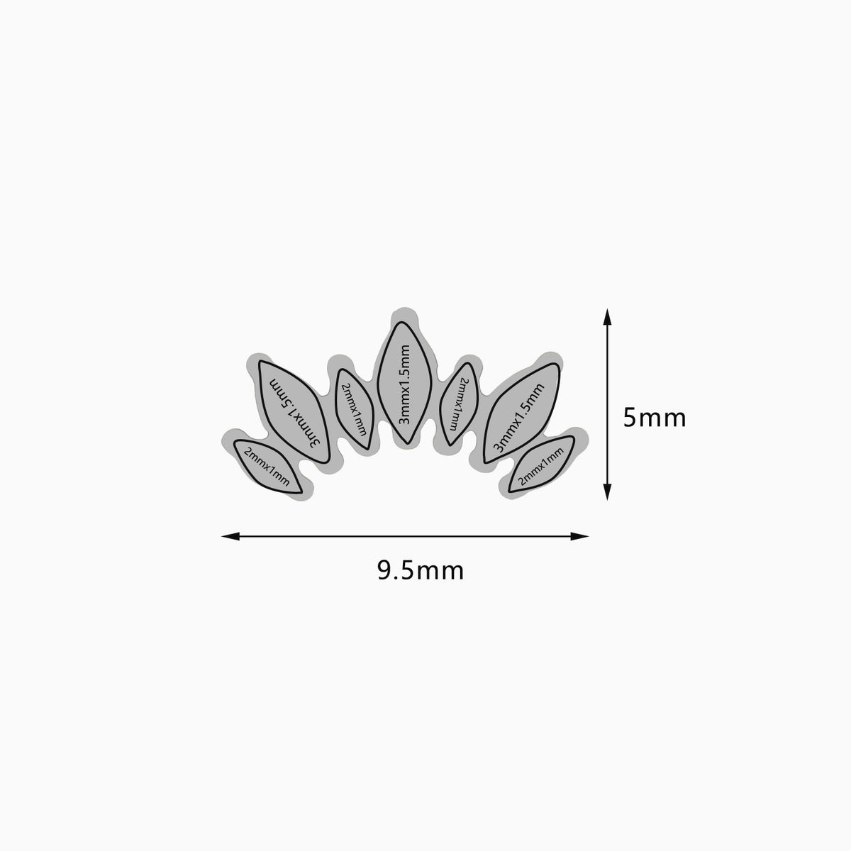 Titanium Internally Threaded Marquise CZ Crown Top