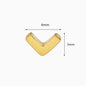 18Kt Gold PVD Titanium Threadless V-Shape Top.