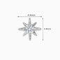 Titanium Threadless Eight-Point Star Gem Top.