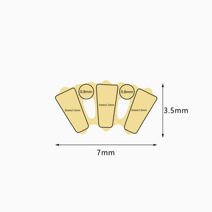 18Kt Gold PVD Titanium Threadless Fan Cluster Top