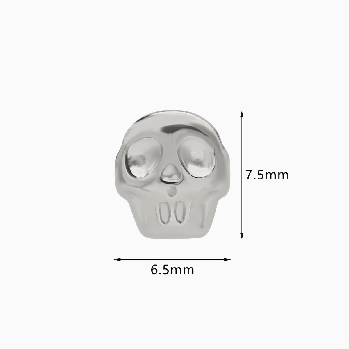 Titanium Threadless Skull Top