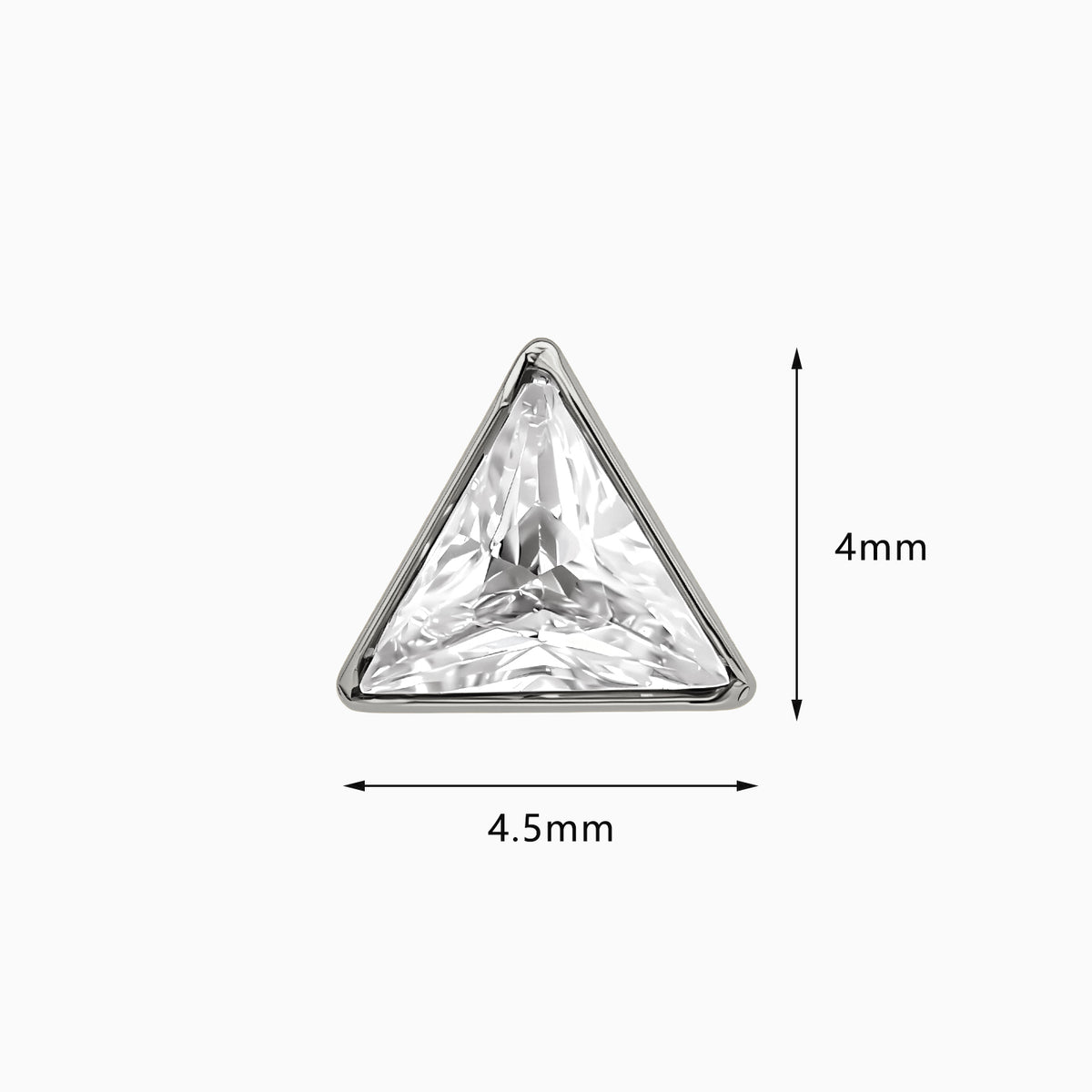 Titanium Threadless Trillion Bezel Top