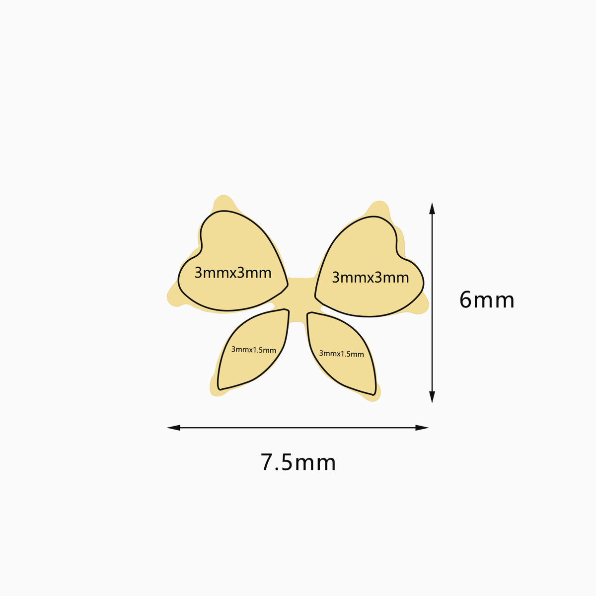 18Kt Gold PVD Titanium Threadless Butterfly Cluster Top