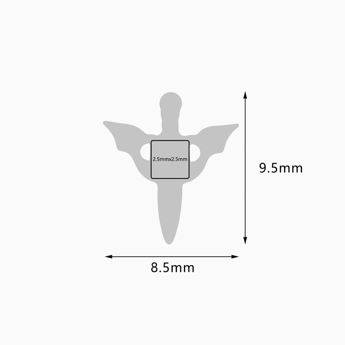 Titanium Threadless Winged Dagger  Top