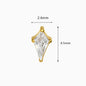 18Kt Gold PVD Titanium Threadless Kite Cut Gem Top.