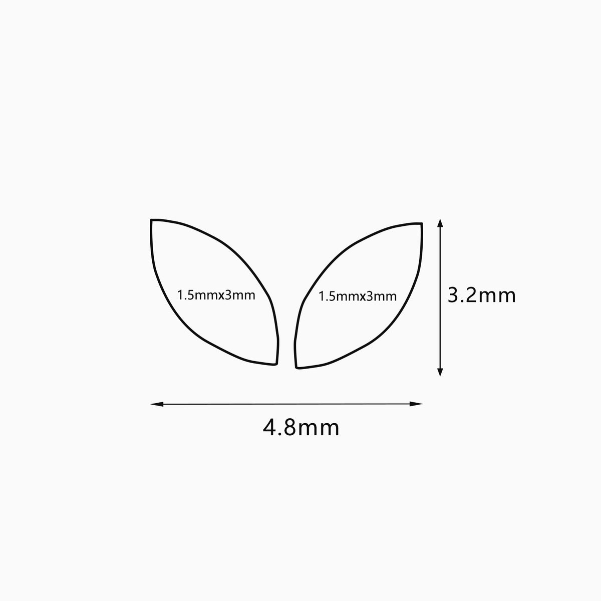 Titanium Threadless Double Marquise Gem Top