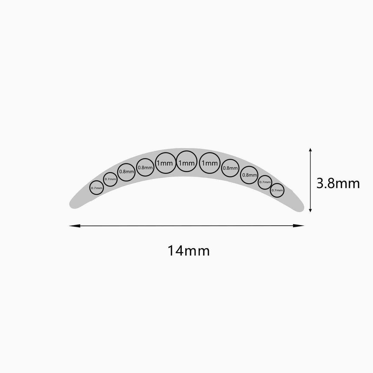 Titanium Threadless Crescent Curved Cluster Top