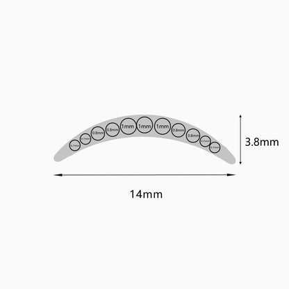 Titanium Threadless Crescent Curved Cluster Top