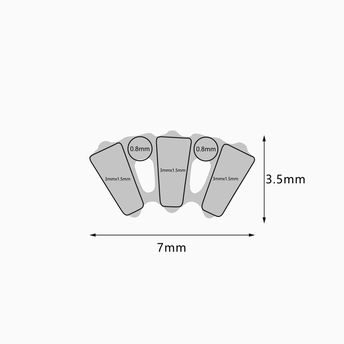 Titanium Threadless Fan Cluster Top