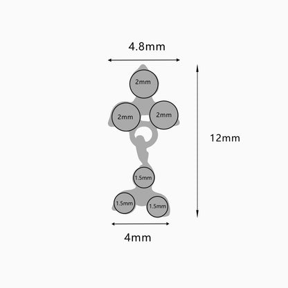 Titanium Threadless Dangle Cluster Top
