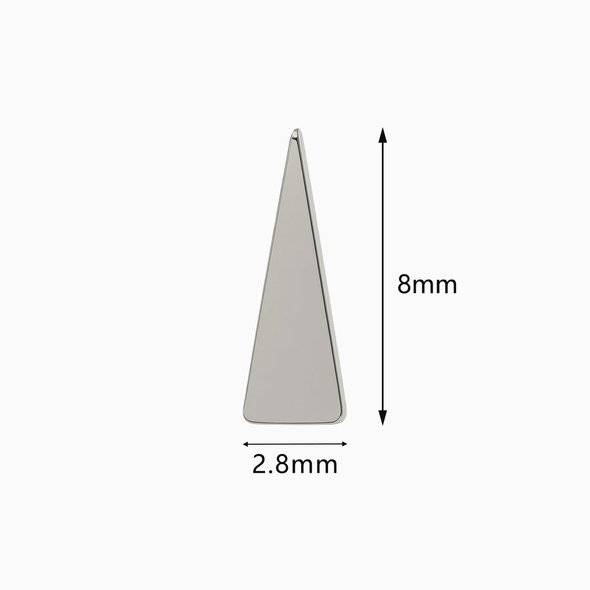 Titanium Threadless Triangular Spike Top
