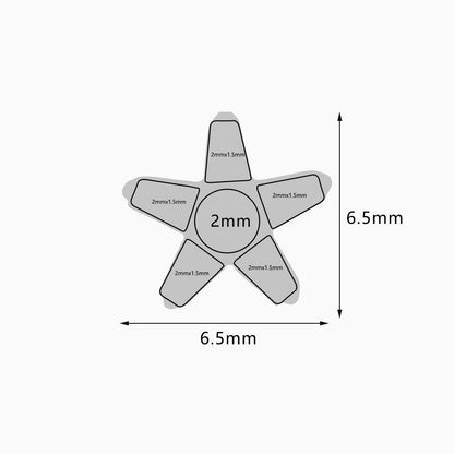 Titanium Threadless Baguette Star Cluster Top