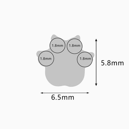 Titanium Threadless Cat Paw Cluster Top
