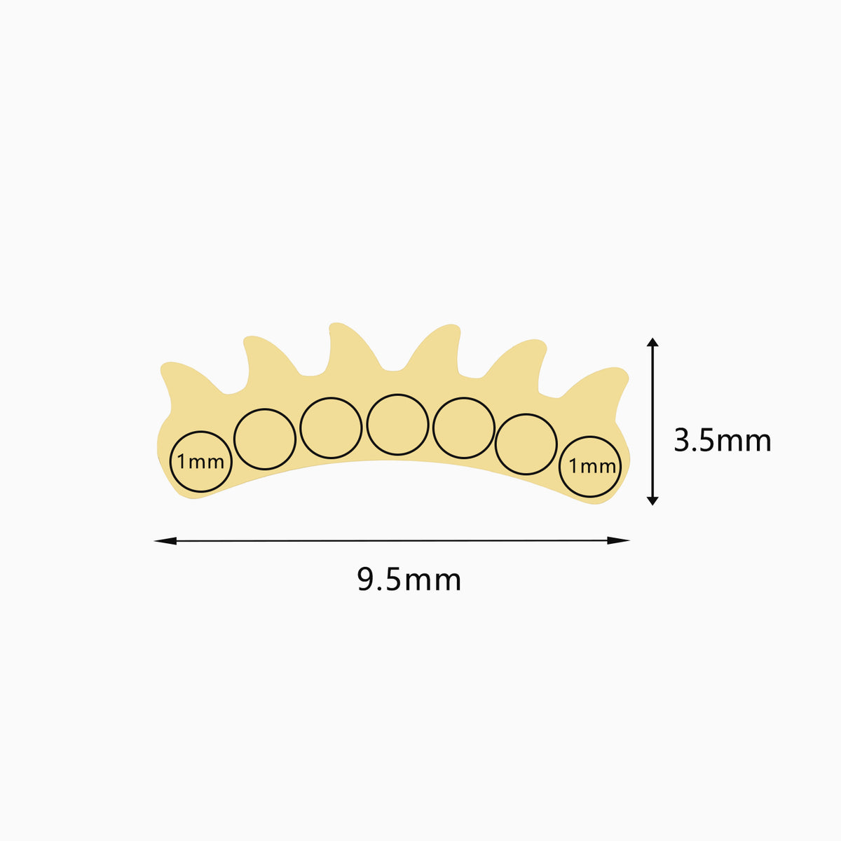 18Kt Gold PVD Titanium Threadless Spike Cluster Top