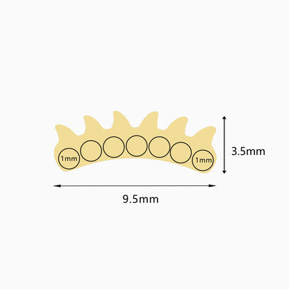 18Kt Gold PVD Titanium Threadless Spike Cluster Top