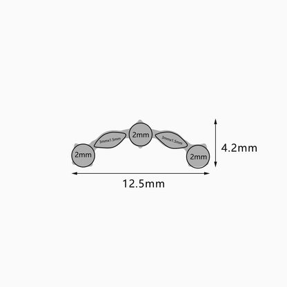 Titanium Threadless Curved Cluster Top