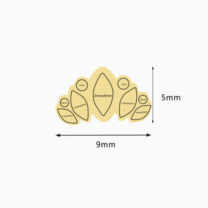 18Kt Gold PVD Titanium Threadless Crown Cluster Top