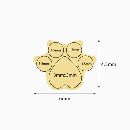 18Kt Gold PVD Titanium Threadless Paw Print Top
