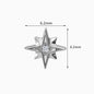 Titanium Threadless Eight-Point Star Gem Top