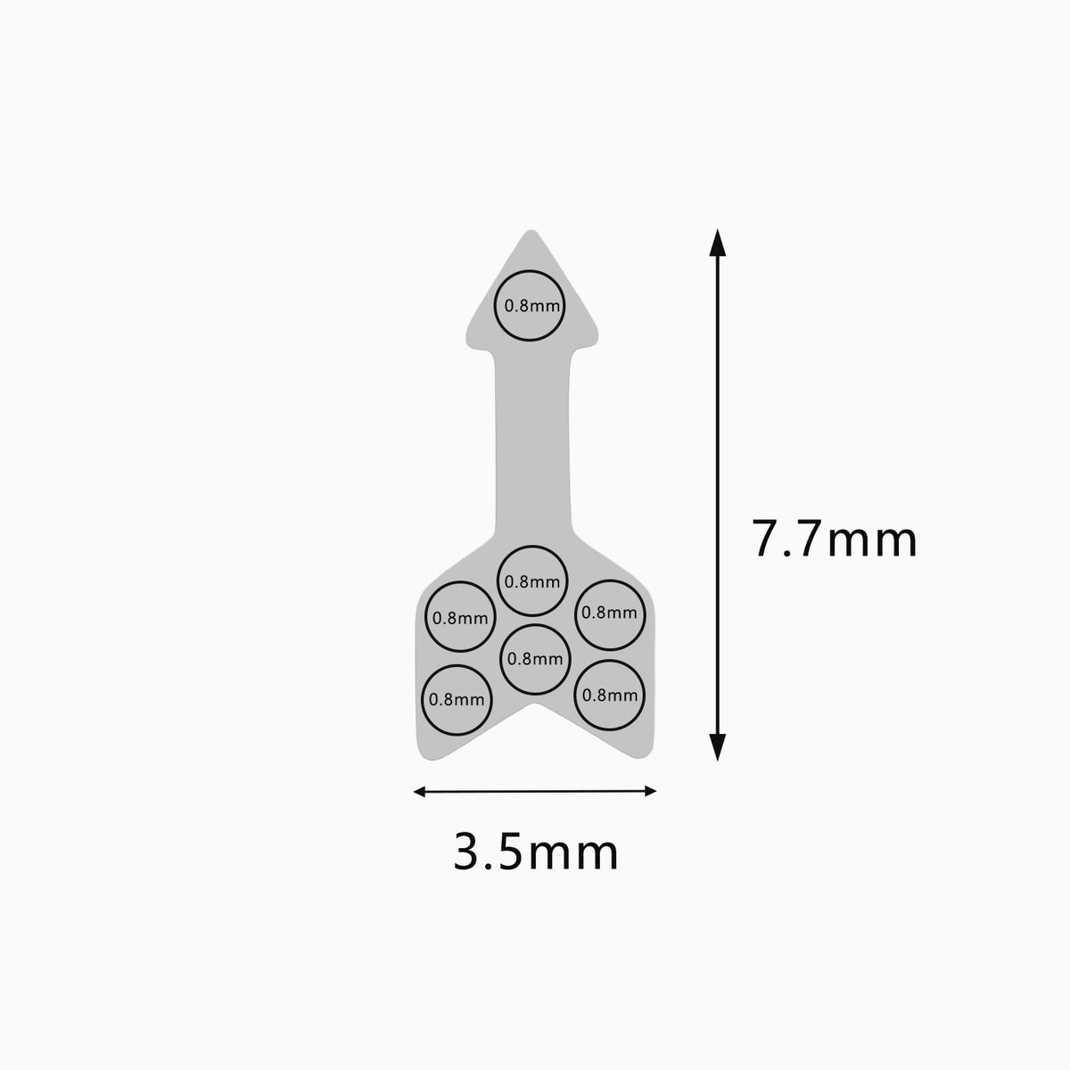 Titanium Threadless Arrow Cluster Top
