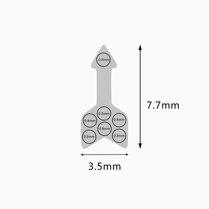 Titanium Threadless Arrow Cluster Top