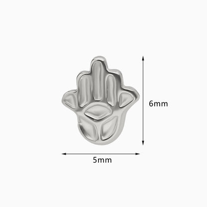 Titanium Threadless Hamsa Hand Top