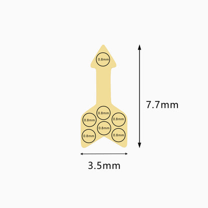 18Kt Gold PVD Titanium Threadless Arrow Cluster Top