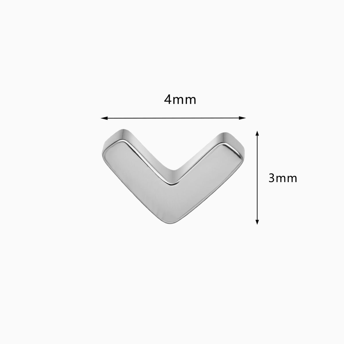 Titanium Threadless V-Shape Top.