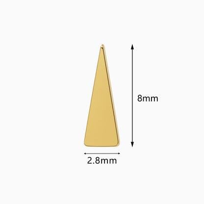 18Kt Gold PVD Titanium Threadless Triangular Spike Top
