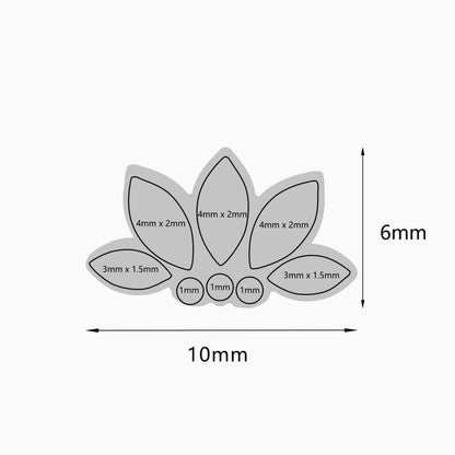 Titanium Threadless Marquise Crown Cluster Top