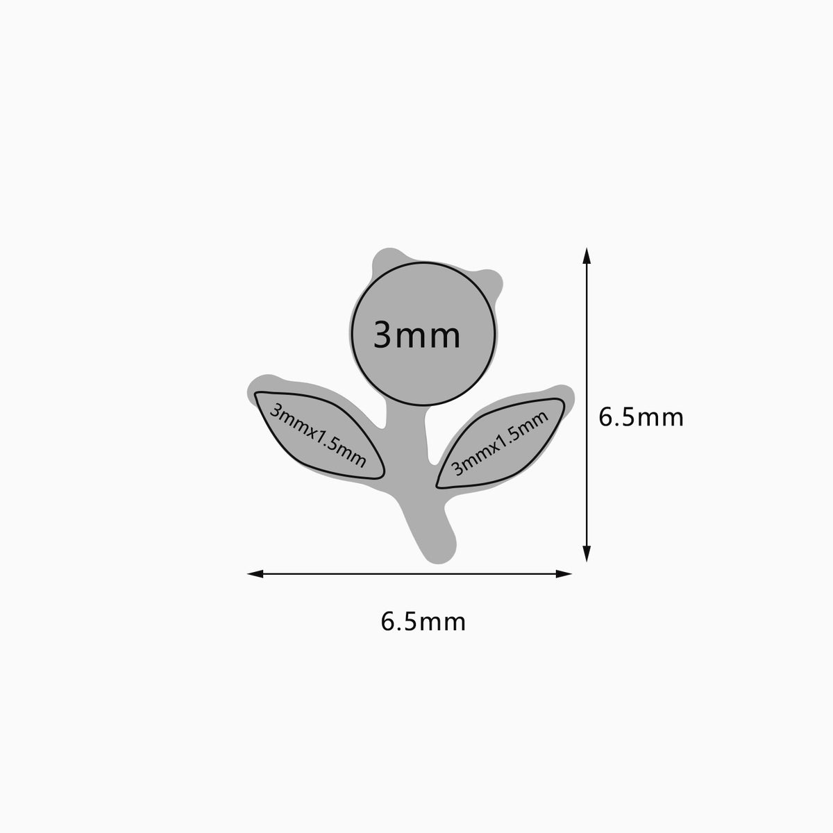 Titanium Internally Threaded CZ Flower and Leaf Top