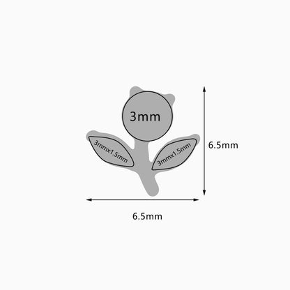 Titanium Internally Threaded CZ Flower and Leaf Top