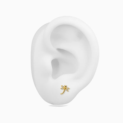 18Kt Gold PVD Titanium Threadless Dragonfly Top