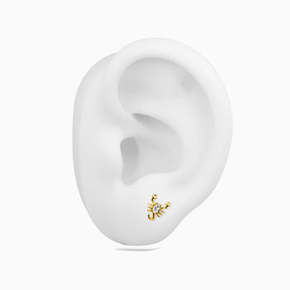 18Kt Gold PVD Titanium Threadless Scorpion Top