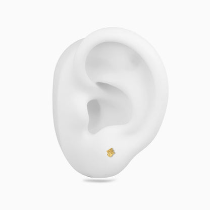 18Kt Gold PVD Titanium Threadless Hamsa Hand Top