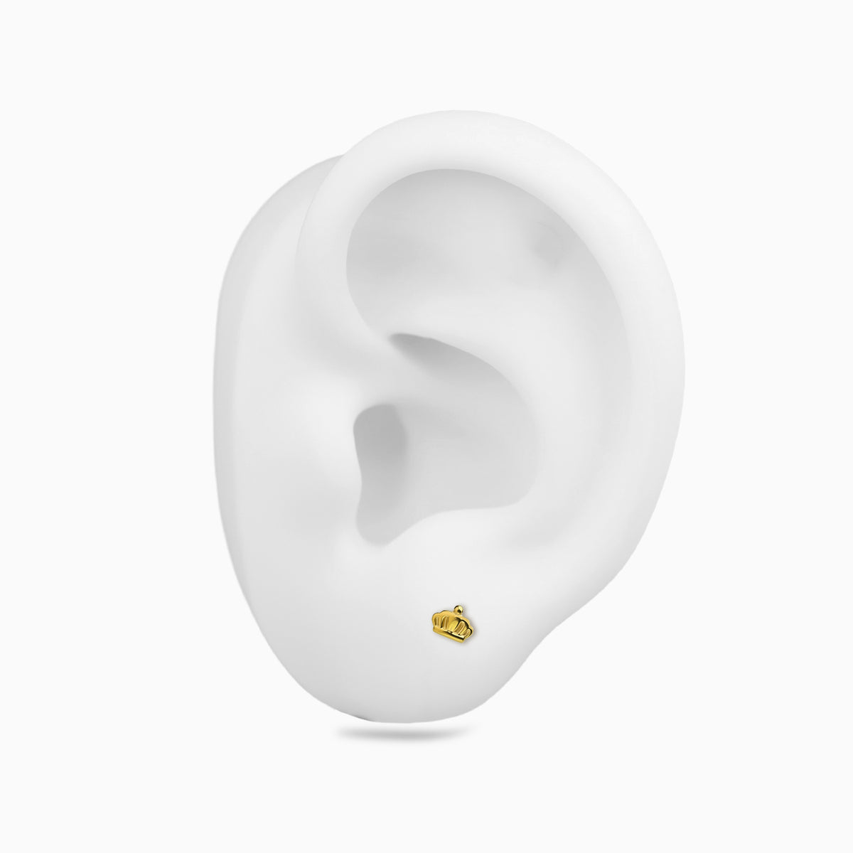18Kt Gold PVD Titanium Threadless Crown Top
