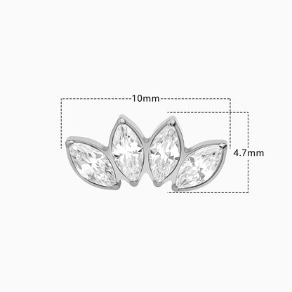 Titanium Marquise Fan Top